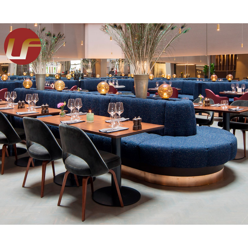 Luxury Hotel Restaurant Tables Furniture Half Circle Restaurant Booths Sofa