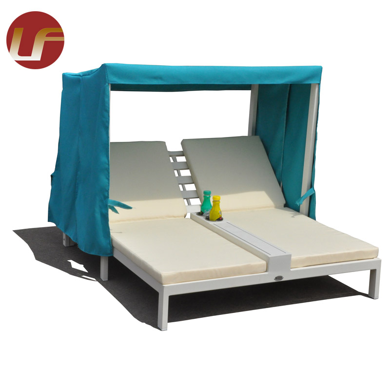 Aluminum White Cushion Outdoor Furniture Pool Sun Beds Outdoor Furniture Beach Loungers