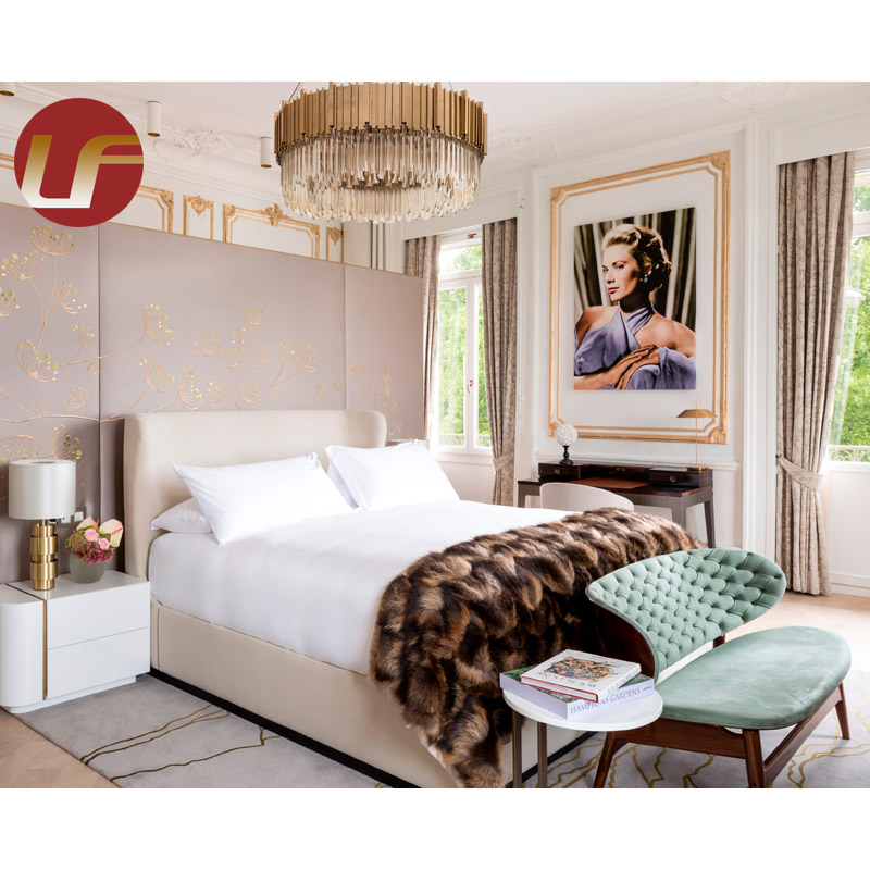 Modern Luxury Suite Custom Made Hotel Equipments 5 Star Room Commercial Hotel Bedroom Furniture Set
