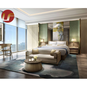 New Design 5 Star Hotel Furniture King Size Bedroom Set Custom Made
