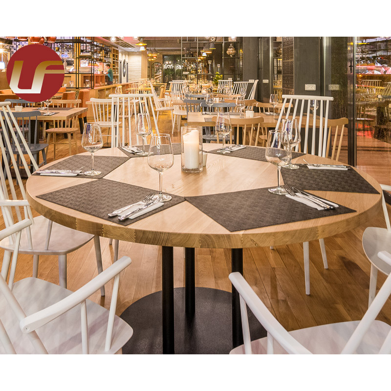 Foshan Restaurant Furniture Solution Ladder Back Chair Table with Sofa Set Comedores 