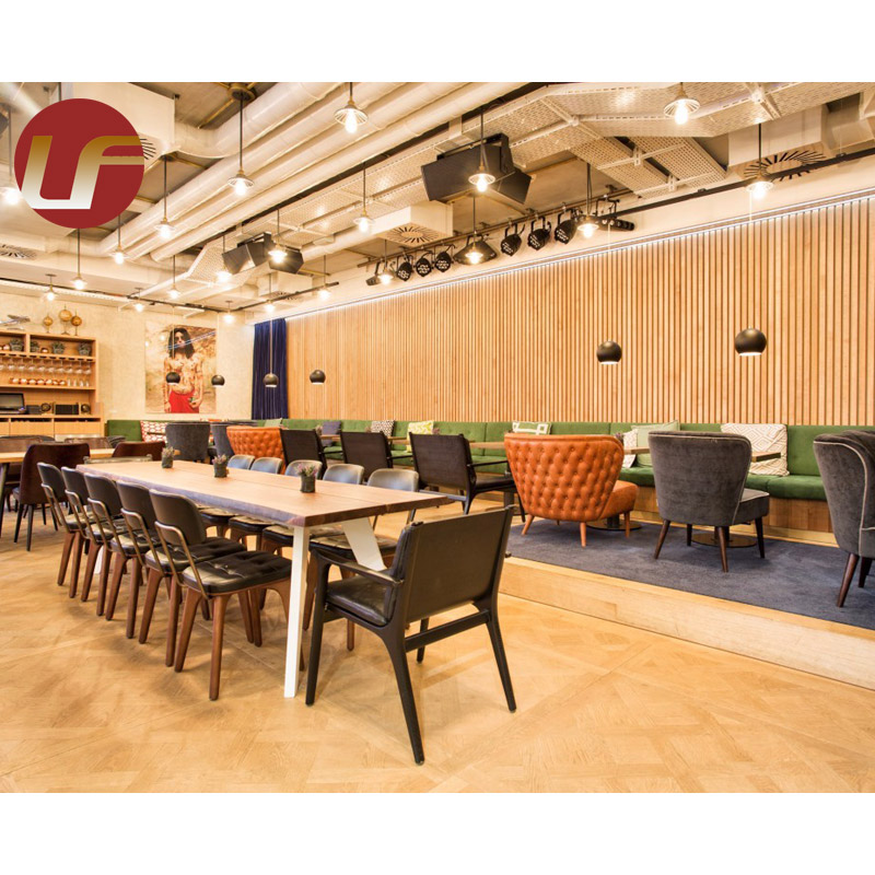 2022 New Design Luxury Modern Booth Seating Sofa Wooden Antique Restaurant Tables And Chairs For Restaurant